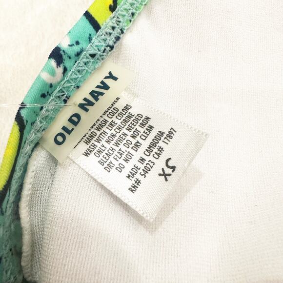 NEW Old Navy Blue and Green Bikini Top sz XS Bathing Suit Top - Picture 4 of 4